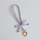Keypus - Striped Cute Bow Keychain