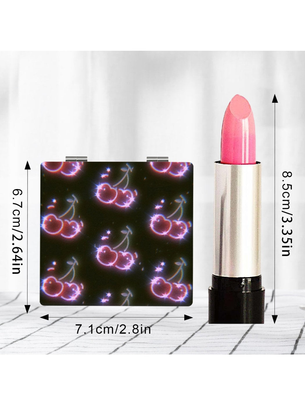 Mirroray - Y2K Print Portable Folding Makeup Mirror