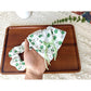 Gifty - Clover Print Floral Polyester Fabric Scrunchie