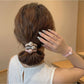 Gifty - Bow Faux Bead Polyester Hair Tie