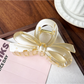 Beau - Large Bow Ring Detail Geometric PC Claw Clip