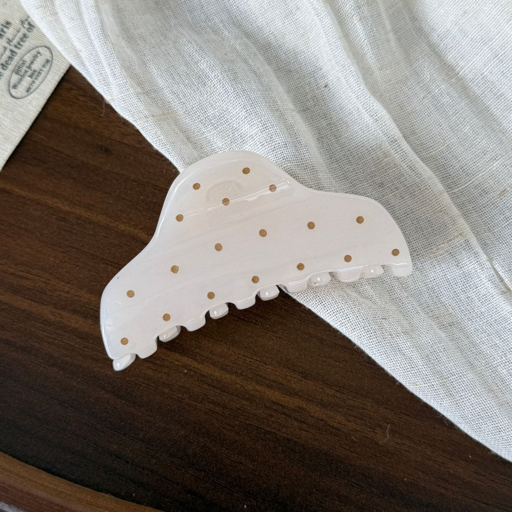 Beau - Polka Dot Geometric Hair Styling Claw Clip