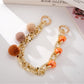 Keypus - Plush Pom Chain Detail Beaded Phone Charm