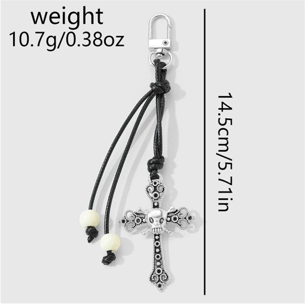 Keypus - Halloween Bat Cross Heart Charm Keychain