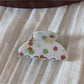 Beau - Simple Glossy Flower Pattern Acrylic Claw Clip