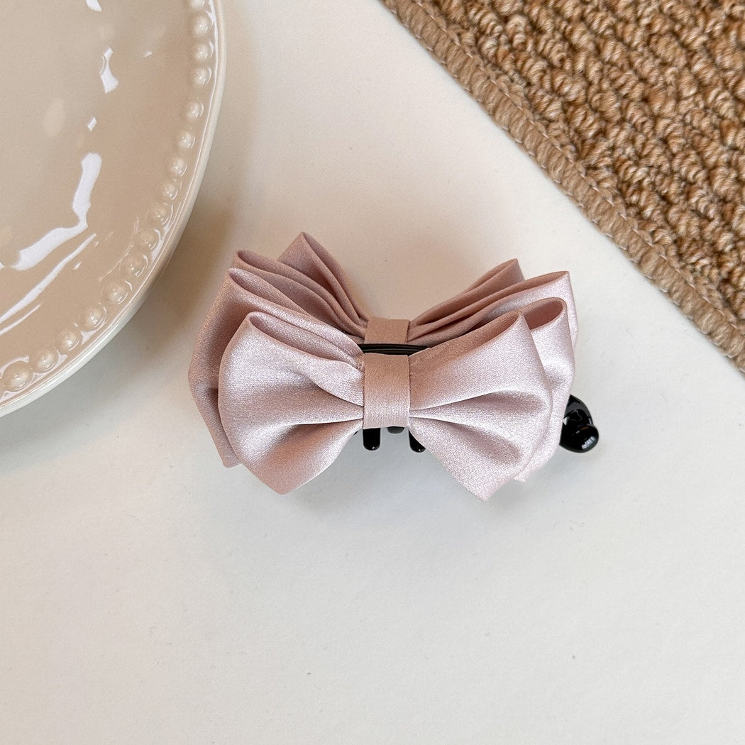 Beau - Elegant Solid Bow Banana Clip