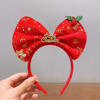 Gifty - Snowflake Detail Christmas Bow Headband