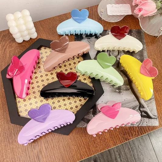 Beau - Sweet Style Heart Detail Claw Clip