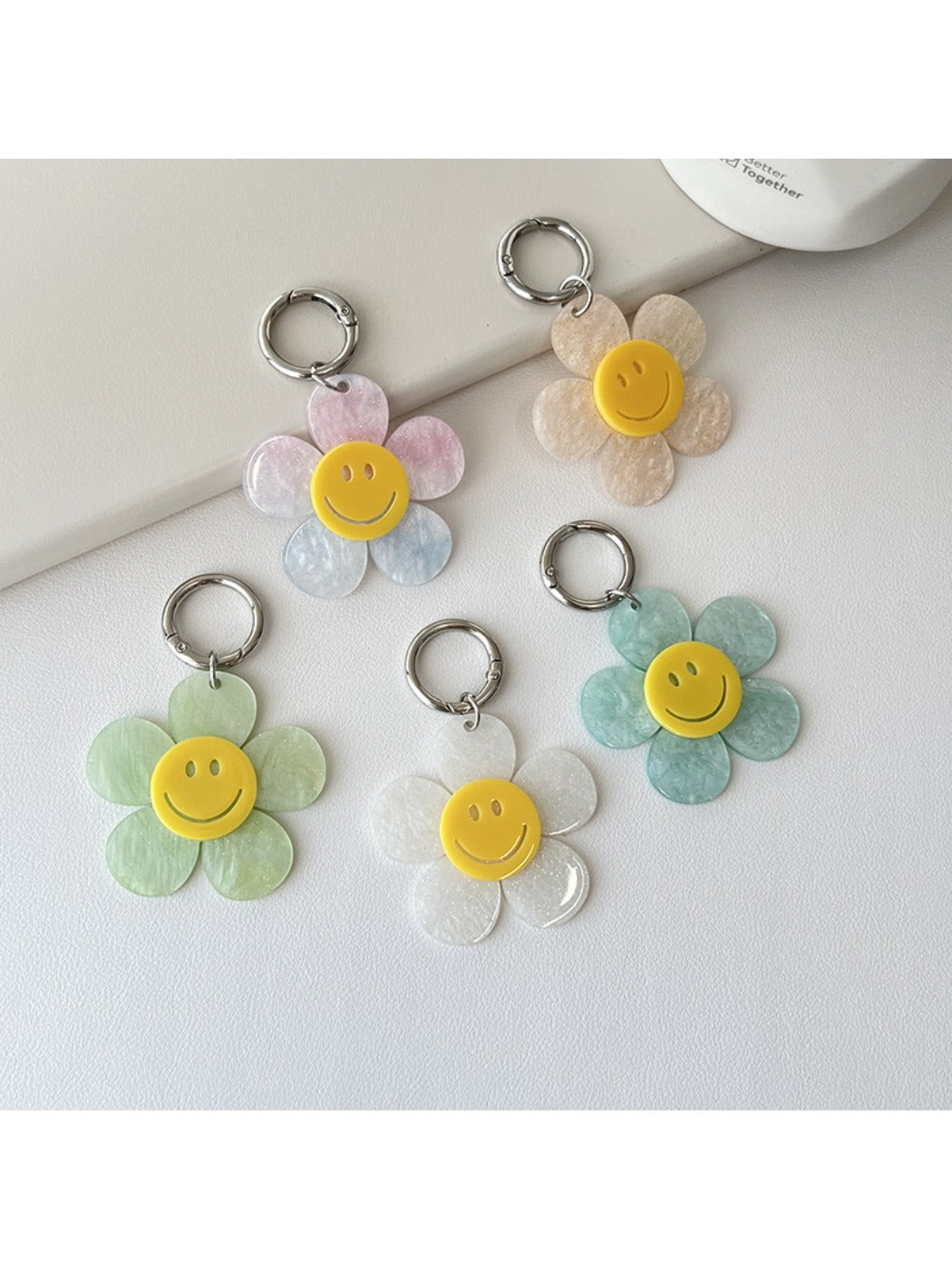 Keypus - Smiley Flower Keychain Charm