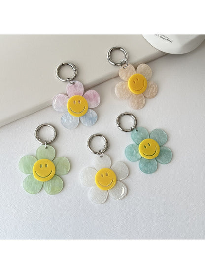 Keypus - Smiley Flower Keychain Charm