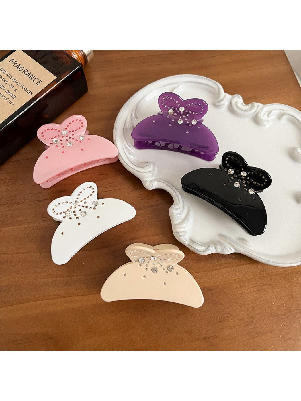 Beau - Butterfly Dot Rhinestone Hair Clip