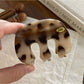 Beau - Vintage Leopard Print M Shape Claw Clip
