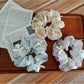 Gifty - Floral Bow Polyester Fabric Flower Scrunchie