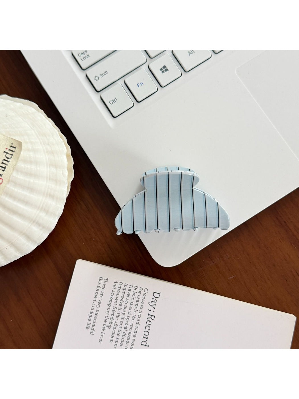 Beau - Sweet Style Striped Plastic Hair Claw Clip