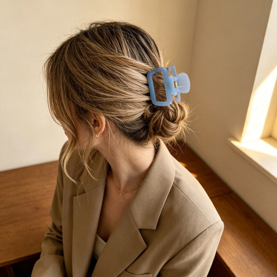 Beau - Minimal Openwork Rectangle Claw Clip