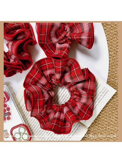Gifty - Red Plaid Hair Ring