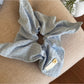 Gifty - Blue Plaid Hair Scrunchie Hair Clip and Headband