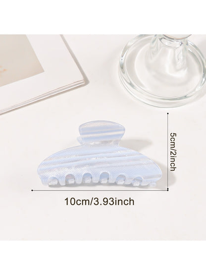 Beau - Striped Half Round Hair Claw Clip