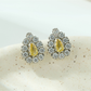 Earedge - Rhinestone Teardrop Micro Inlaid Stud Earrings