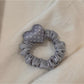 Beau - Polka Dot Heart Satin Finish Fabric Scrunchie