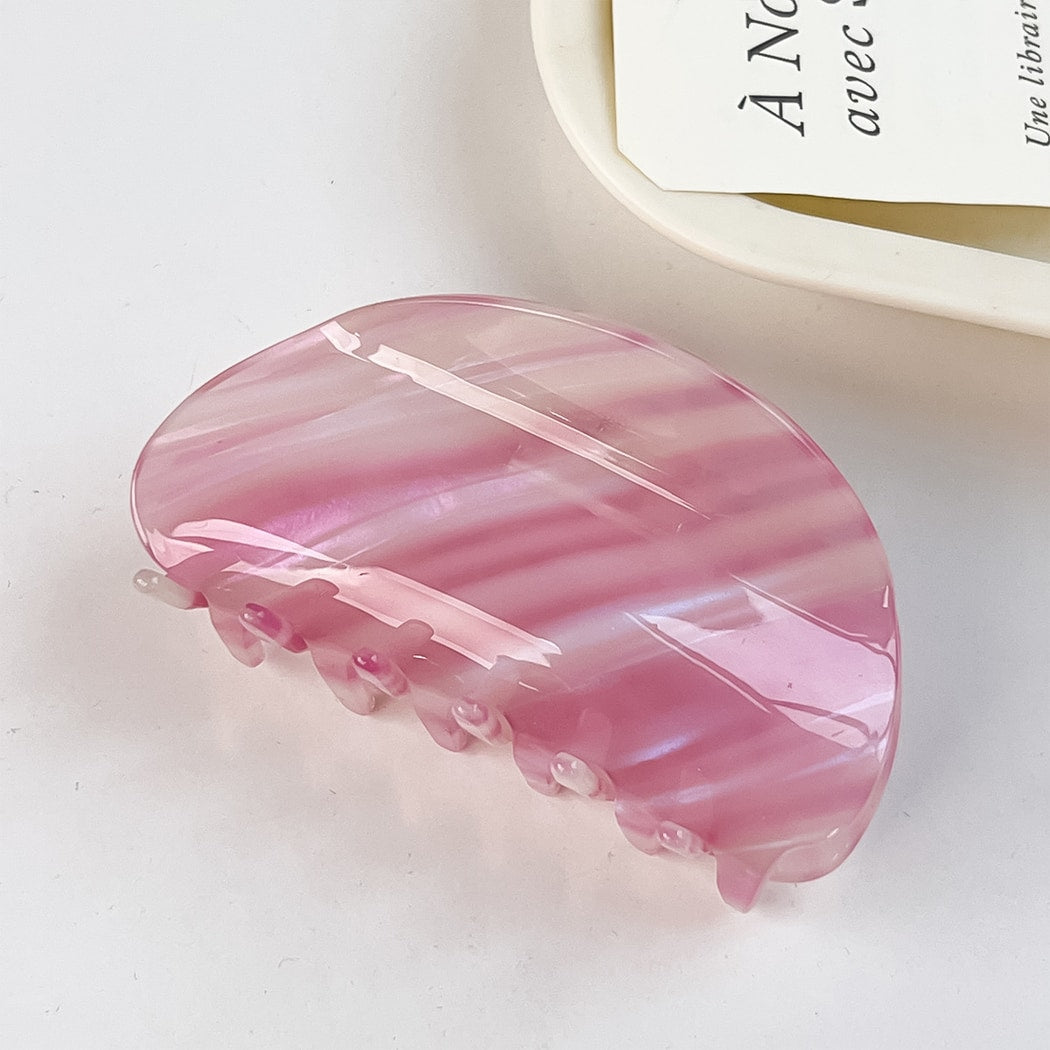 Beau - Patterned PVC Marbled Finish Claw Hair Clip