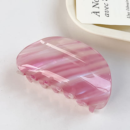 Beau - Patterned PVC Marbled Finish Claw Hair Clip