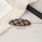 Beau - Geometric Oval Houndstooth Hair Clip