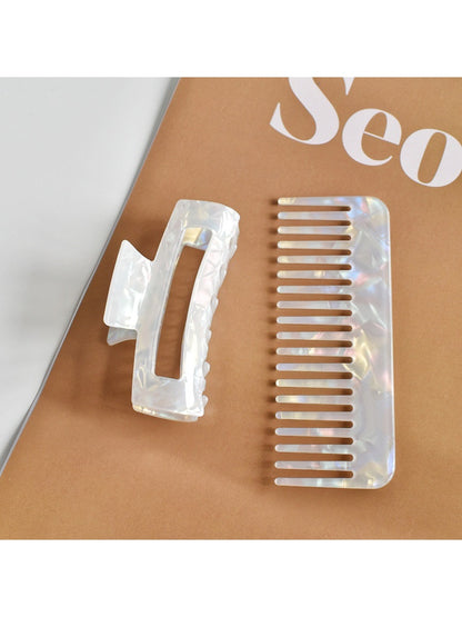 Beau - Hair Comb and Claw Clip 2 PCS Set