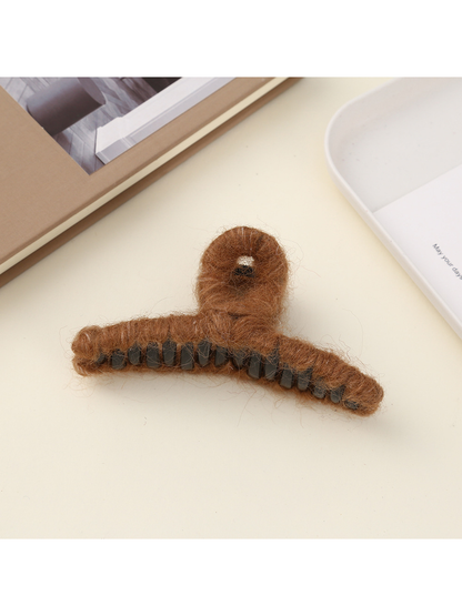 Beau - Solid Color Looped Top Hair Claw Clip