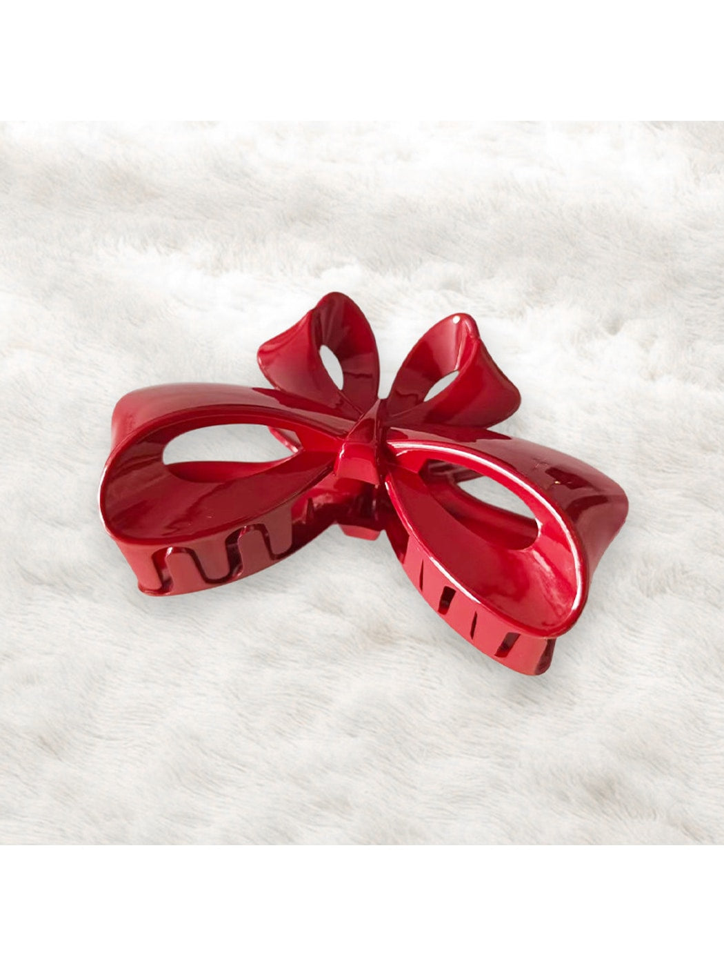 Beau - Retro Bow Shape Plastic Claw Hair Clip