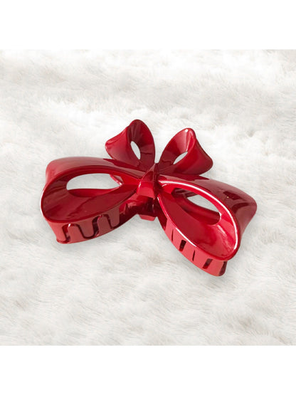 Beau - Retro Bow Shape Plastic Claw Hair Clip