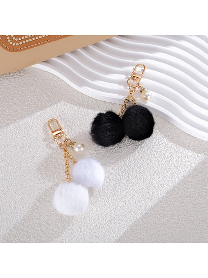 Keypus - Double furball pendant keychain