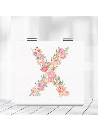 Mirroray - Floral Letter Pattern Foldable Makeup Mirror