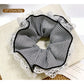 Gifty - Plaid Lace Scrunchie Bow Low Ponytail