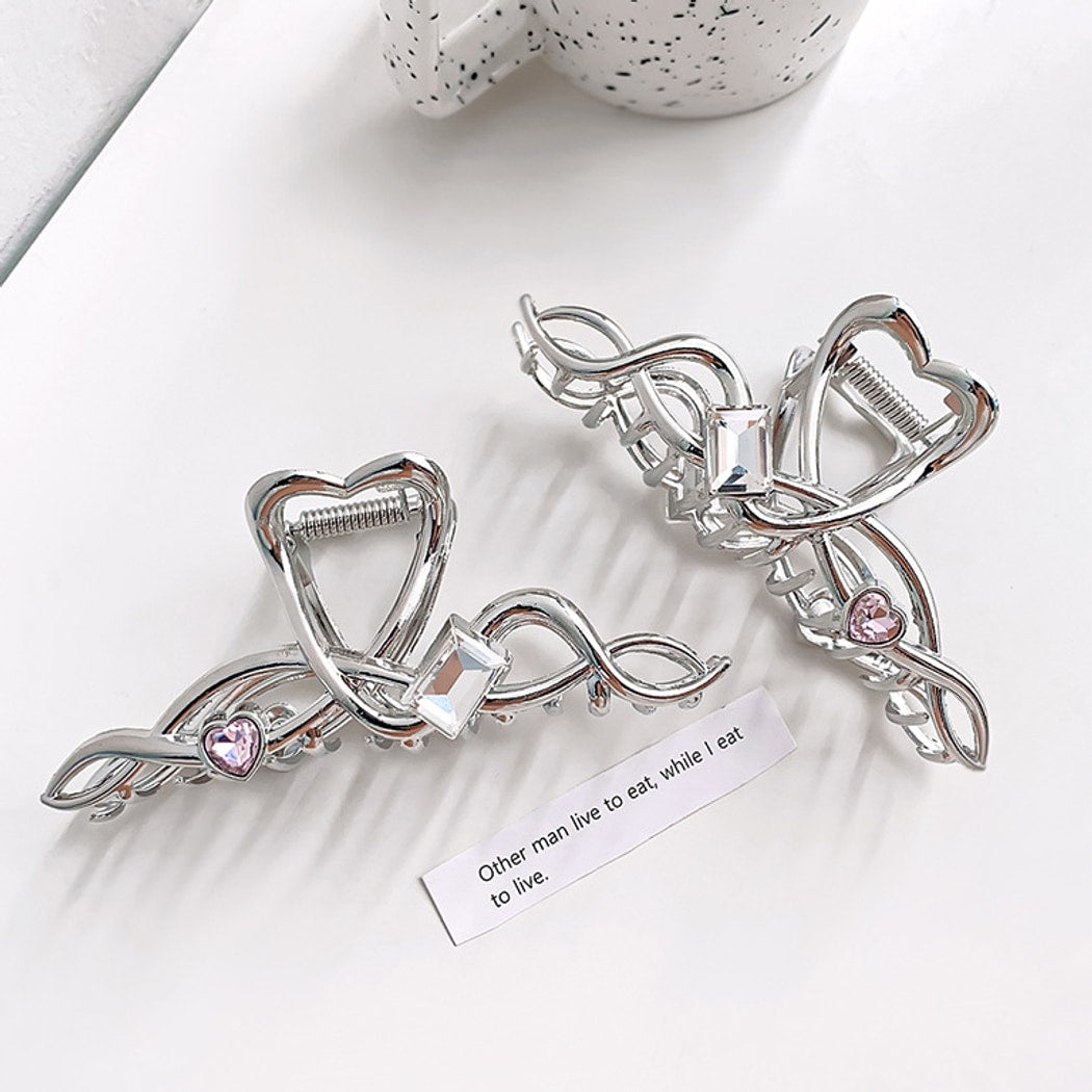 Beau - Cool Toned Geometric Line Elegant Claw Clip