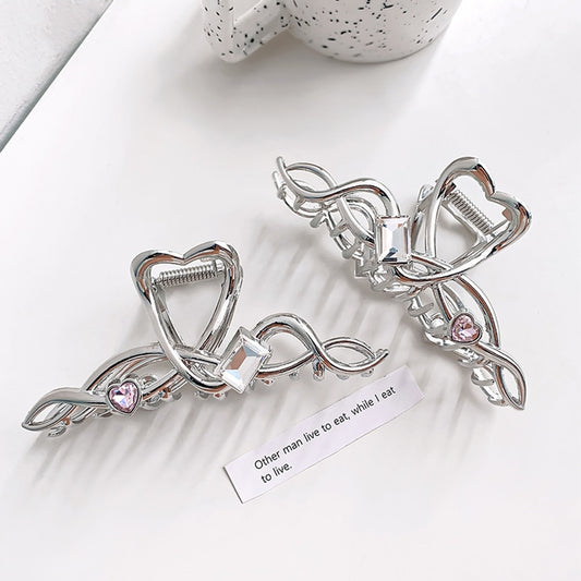 Beau - Cool Toned Geometric Line Elegant Claw Clip