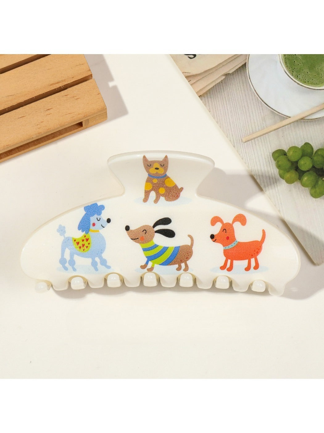 Beau - Cute Puppy Square Hair Clip