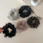 Gifty - Leopard Print Ruffled Polyester Scrunchie