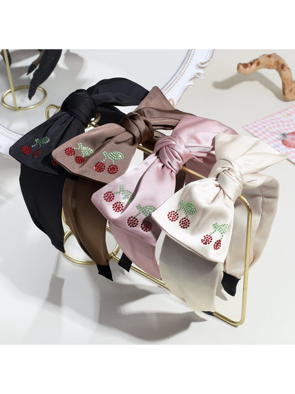 Gifty - Minimalist Cherry Detail Bow Knot Headband
