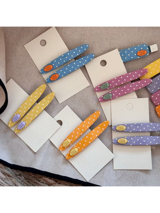Beau - Polka Dot Acrylic Side Section Hair Clip