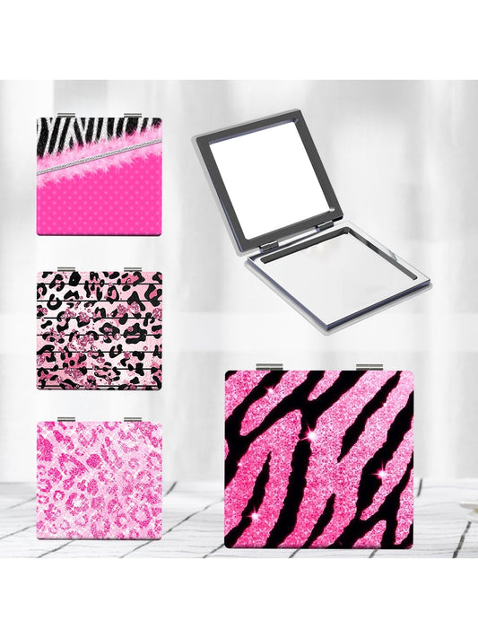 Mirroray - Y2K Style PU Leather Folding Mirror