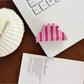 Beau - Sweet Style Striped Plastic Hair Claw Clip