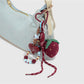 Keypus - Y2K Beaded Strawberry Heart Bag Charm Keychain