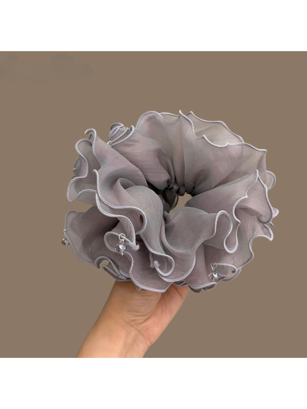 Gifty - Layered Ruffle Edge Polyester Scrunchie