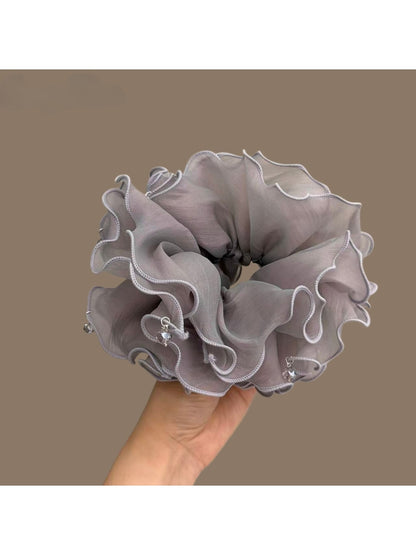 Gifty - Layered Ruffle Edge Polyester Scrunchie