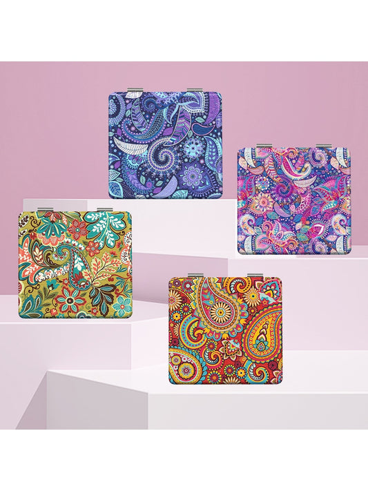 Mirroray - Vintage Floral Pattern Compact Mirror