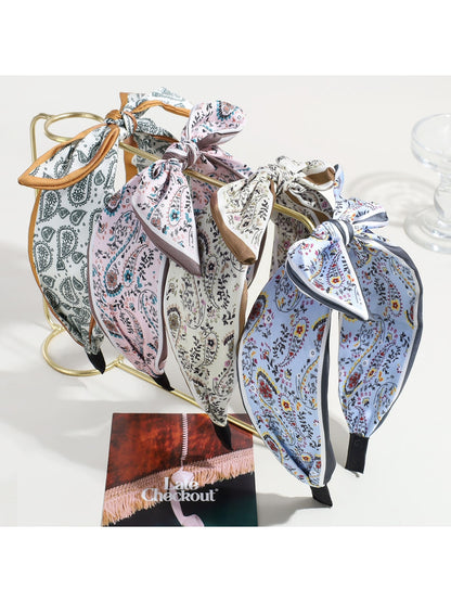 Gifty - Vintage Style Printed Bow Detail Headband