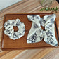 Gifty - Vintage Floral Print Polyester Fabric Scrunchie