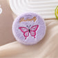 Mirroray - Circular Embroidered Plush Makeup Mirror