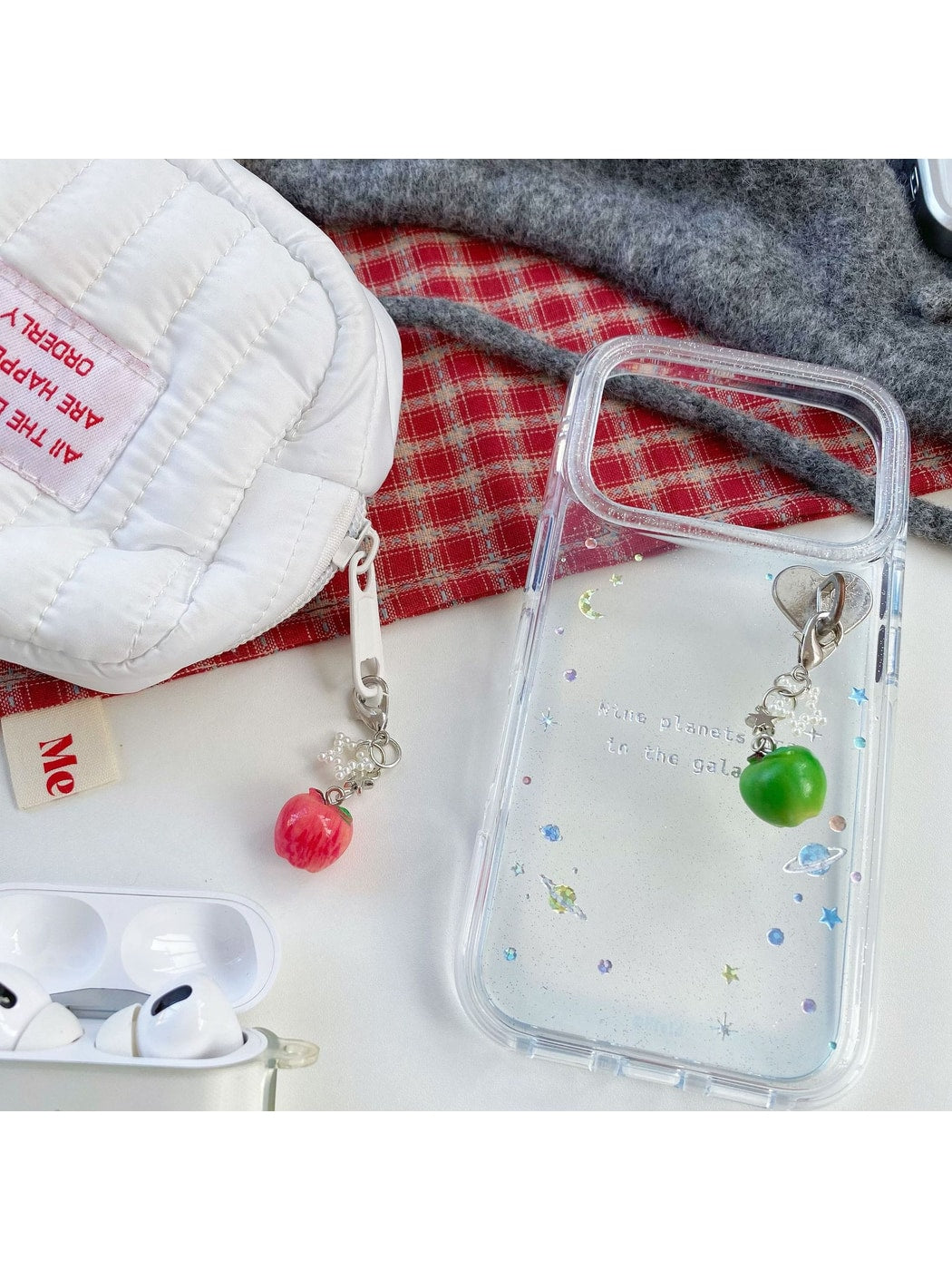 Keypus - Mini Apple Star Charm Lobster Clasp Keychain